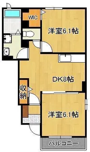 ヒルズ白浜Ⅱ【1階】の間取り