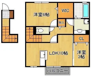 プレステージ二島 B棟【2階】の間取り