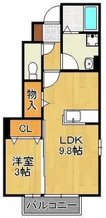 サニーコートB棟【1階】の間取り