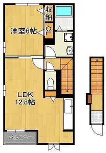 シャルム・コッティⅠ【2階】の間取り