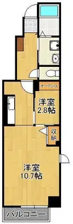 エクセレント本城A【1階】の間取り