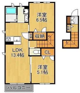 シャーメゾンリシェスⅡ【2階】の間取り