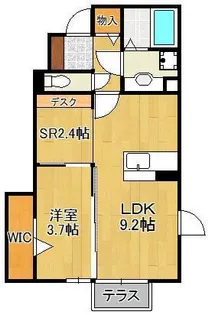 ヴィルヌーブ相坂 F棟【1階】の間取り