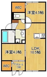 ロイヤルコート紬 A棟【1階】の間取り
