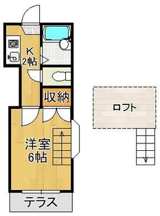 リバティ折尾【2階】の間取り