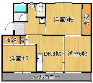 ビレッジハウス本城1号棟【5階】の間取り