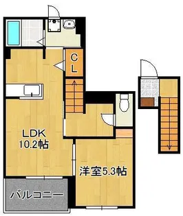 エスポワールB【2階】の間取り