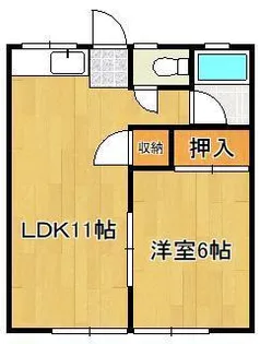 パラシオン折尾【1階】の間取り
