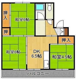 オアシス芦屋 1号棟【3階】の間取り