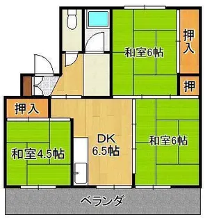 オアシス芦屋 2号棟【4階】の間取り