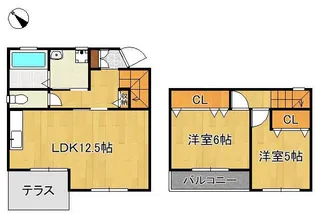 ガーデンコテージA棟【1階】の間取り