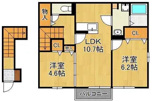 ブリーズメゾン A棟【2階】の間取り