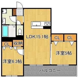Ciel et tere(シエリテ)【3階】の間取り
