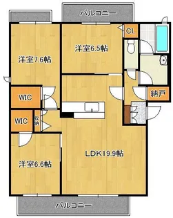 リバプール楠木【3階】の間取り