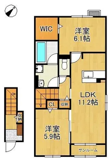 アルカンシエルⅢ【2階】の間取り
