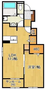 サングレイス橘 B【1階】の間取り