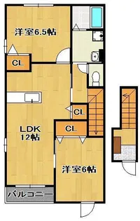 プリムローズB【2階】の間取り