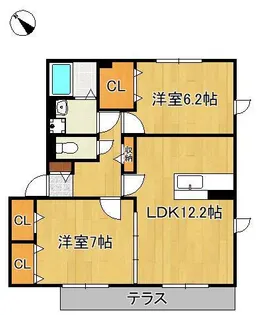 プレミールASO Ⅰ C棟【1階】の間取り