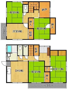 福岡県北九州市八幡西区医生ケ丘【一戸建】の間取り
