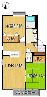 ディアスタウンC【2階】の間取り