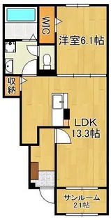 ブリーズアークB【1階】の間取り