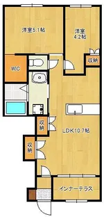 2LDKの間取り画像