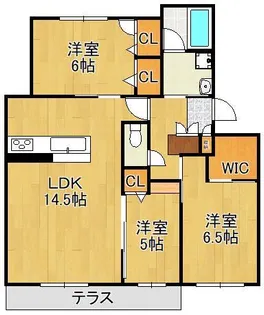 リバプールⅥ【1階】の間取り