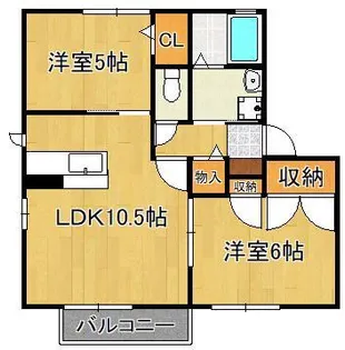 ファミーユ樹 B【2階】の間取り