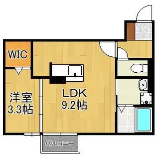 D-ROOM桜 本城【3階】の間取り