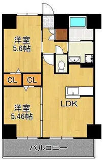 エミネント水巻駅前【5階】の間取り