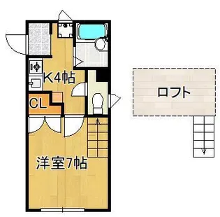 ウィズキャット浅川台【2階】の間取り