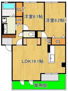 カスケード【1階】の間取り
