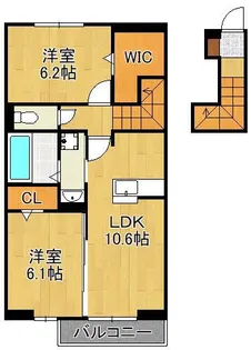 ラシュレ雅【2階】の間取り