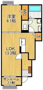 ハウスビバルディA【1階】の間取り