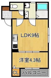 クレアール折尾【1階】の間取り