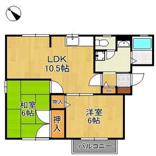 フレグランス高須南A棟【2階】の間取り