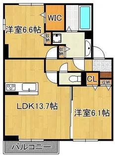 ソレールヴィラ・クレスト【2階】の間取り
