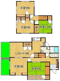 福岡県北九州市八幡西区日吉台2丁目【一戸建】の間取り