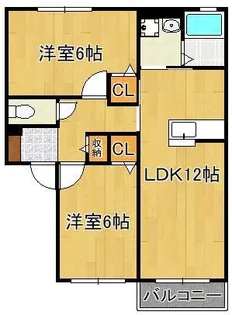 ヴィラ響B棟【2階】の間取り