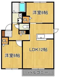 ヴィラ響B棟【2階】の間取り