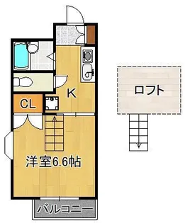 ナチュルシーブリーズB棟【2階】の間取り