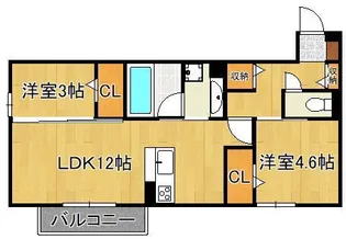 D-ROOM御開【2階】の間取り