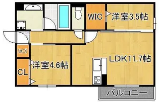 D-ROOM御開【2階】の間取り
