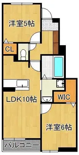 アンジュ本城【1階】の間取り