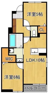 アンジュ本城【1階】の間取り