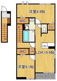アンジュ本城【2階】の間取り