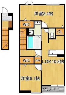 アンジュ本城【2階】の間取り