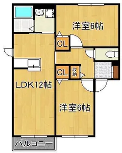 2LDKの間取り画像