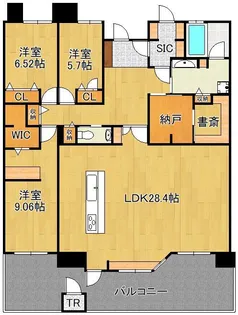 折尾クロステージ 1903号室【19階】の間取り