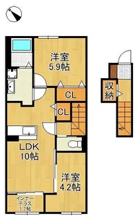 ボンシャンス楠木【2階】の間取り